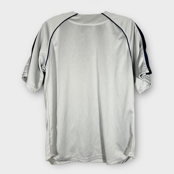 Nike MLB New York Yankees Jersey Shirt YOUTH Large 16/18 Button Gray - Picture 2 of 8